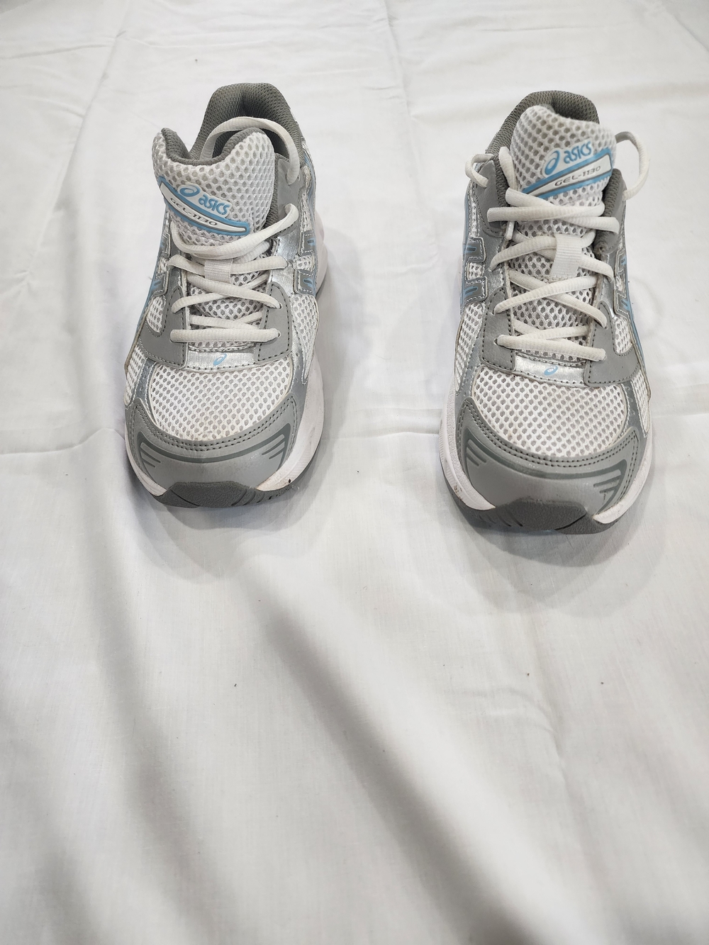 ASICS Kids' Gray and White Running Sneakers